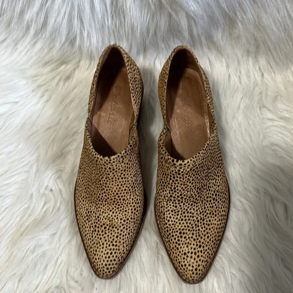Madewell The Brady Lowcut Bootie in Spotted Calf Hair Size 6.5 - Picture 5 of 11